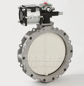 气动双法兰粉体蝶阀