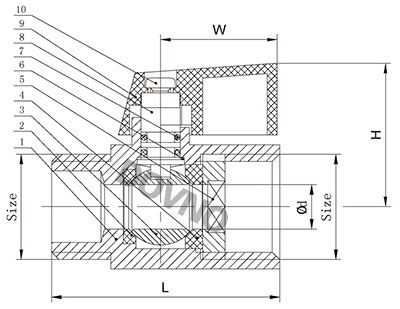 迷你内外螺纹球阀尺寸图