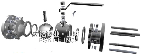 三片式美标球阀结构图