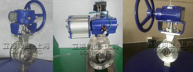 气动V型球阀实物图