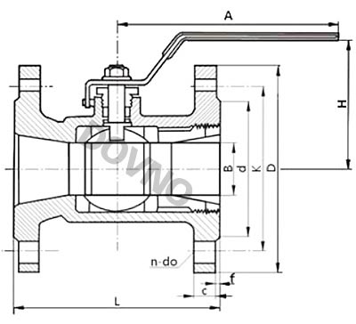 一体式防泄漏球阀结构图
