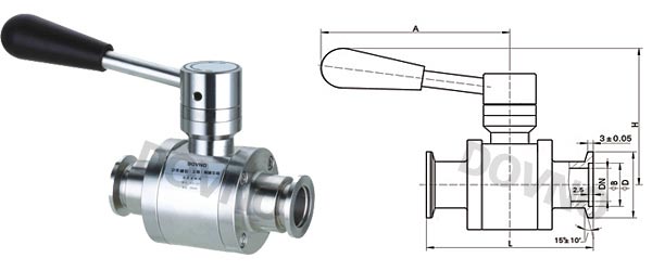 手动真空专用球阀结构图