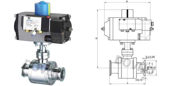 高真空气动球阀结构图