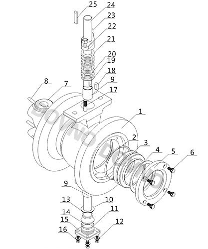 V型调节球阀结构图