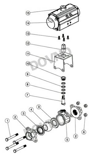 气动内螺纹球阀结构图