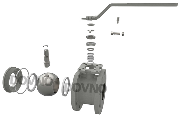 电动对夹球阀结构图