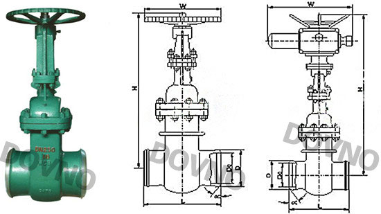 水封真空焊接闸阀结构图