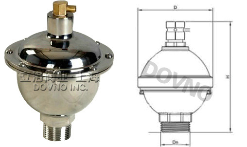 卫生级排气阀产品结构图