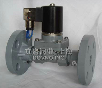 CPVC防腐蚀法兰电磁阀