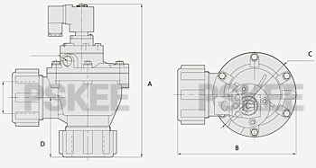 管接式电磁阀脉冲阀尺寸图1