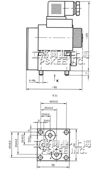 球式电磁换向阀QDF系列尺寸图