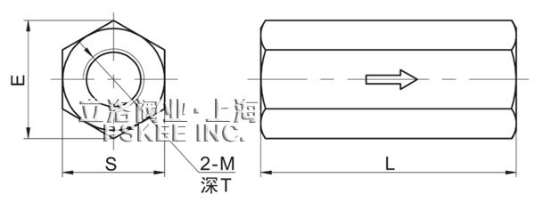 A型及DIF型直通单向阀尺寸图