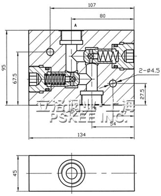 SDIF-C20A型双联单向阀尺寸图