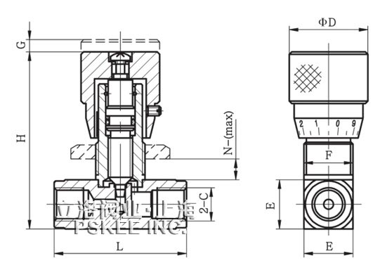 STB型节流阀尺寸图
