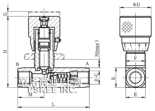 STU型单向节流阀