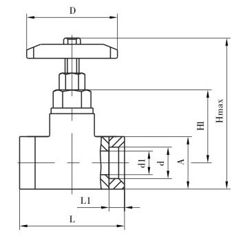 YJF型高压截止阀法兰式外形尺寸