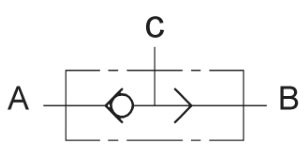 SF型梭阀图形符号