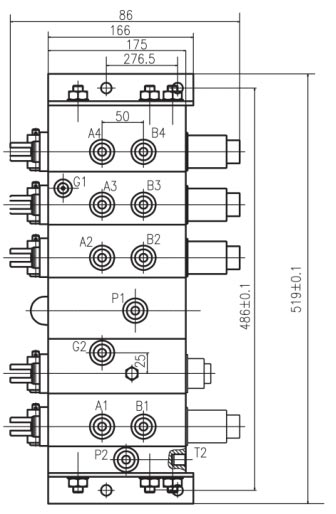 BLV-5SDN25/21型上车多路阀结构图