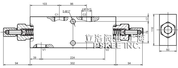 液压双向平衡阀尺寸图