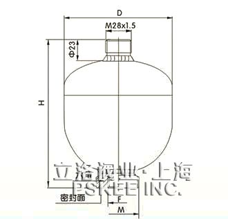隔膜式蓄能器尺寸图