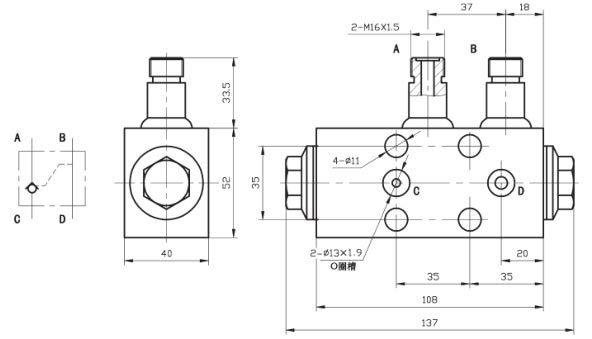 QY16A-6429-1型单向液压锁