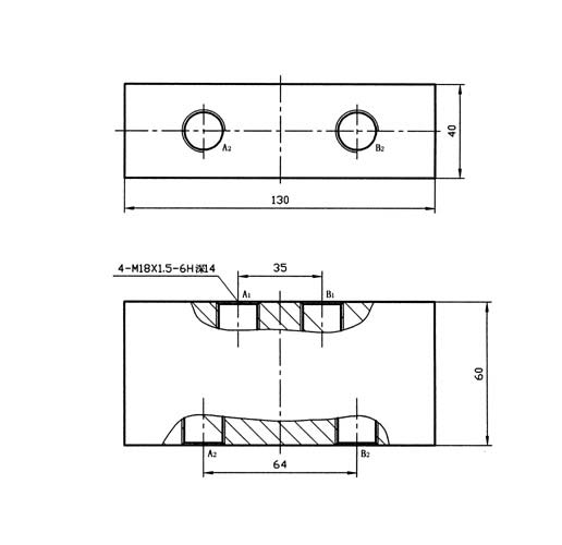 F42-L型双向液压锁尺寸图