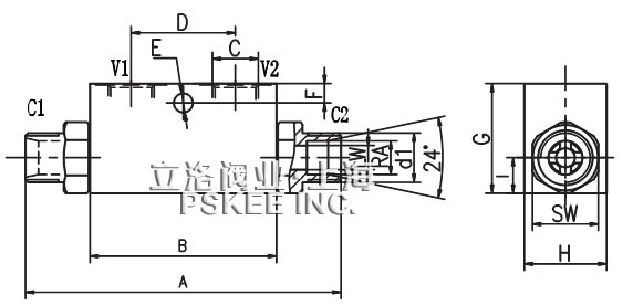 DPOCV管式双向液压锁