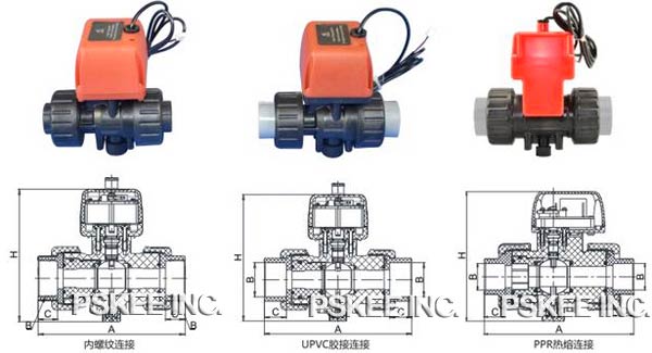 精小型电动球阀DN15尺寸图