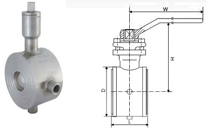 对夹式保温球阀尺寸图2
