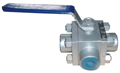 F304锻钢三通球阀