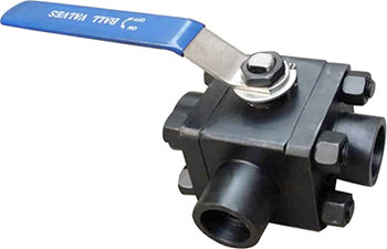 A105锻钢三通球阀