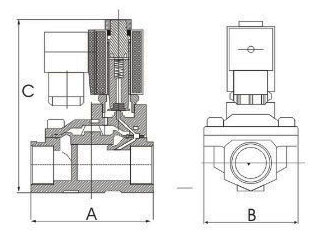 先导式膜片电磁阀结构图