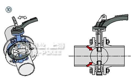 对夹蝶阀安装示意图10