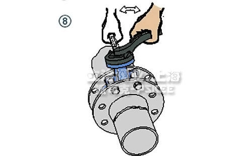 对夹蝶阀安装示意图8