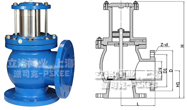 气动角式排泥阀尺寸图
