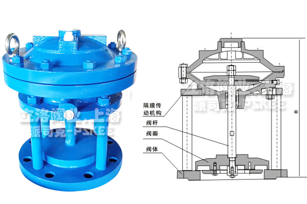 隔膜式池底排泥阀结构图
