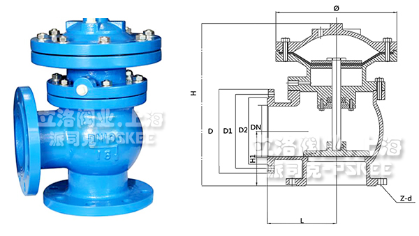 双腔隔膜式排泥阀尺寸图