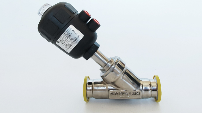 卫生级气动角座阀图片