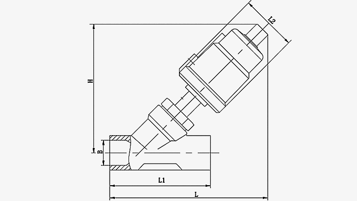 不锈钢气动焊接角座阀图片