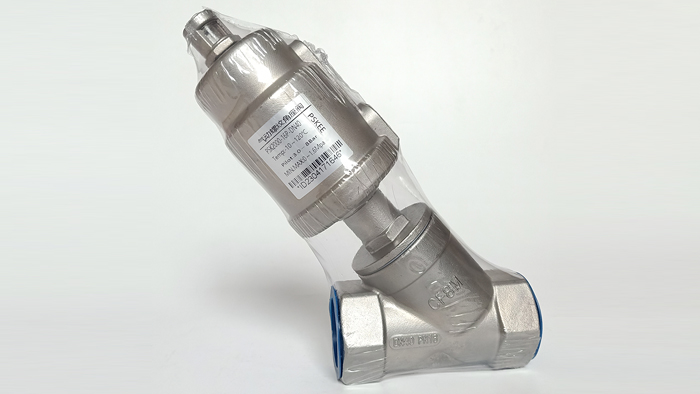 气动全不锈钢角座阀图片