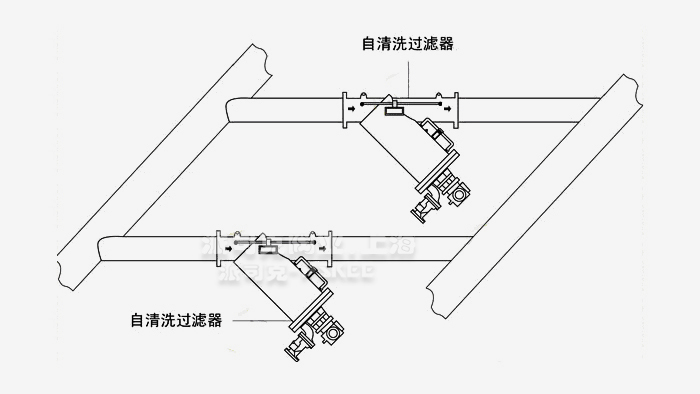 电动Y型刷式过滤器安装示意图
