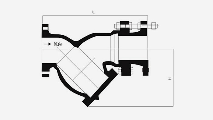 Y型拉杆伸缩过滤器结构图
