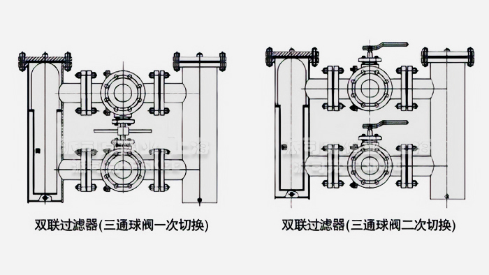 双桶切换过滤器结构图