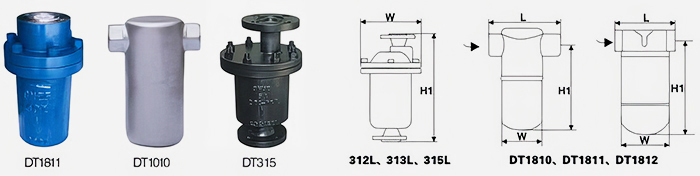 DT315倒置桶式疏水阀尺寸图