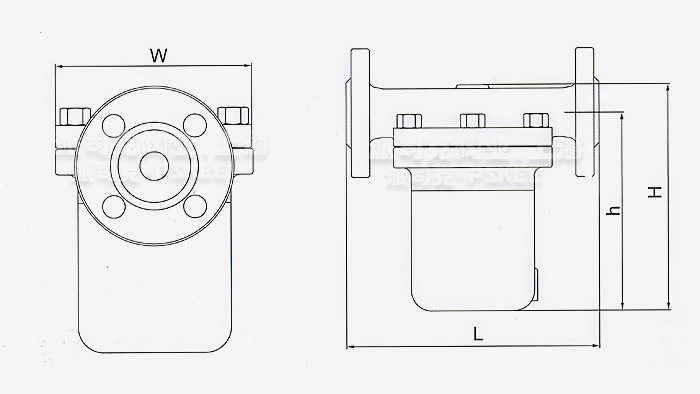 高压倒吊桶式疏水阀尺寸图