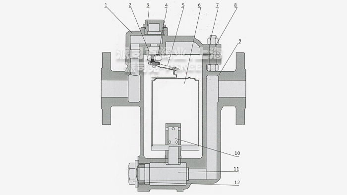 倒吊桶式蒸汽疏水阀结构图