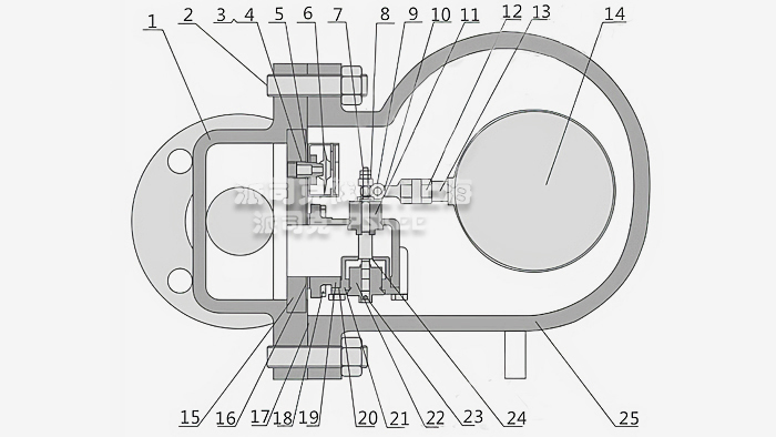 双阀座杠杆浮球式疏水阀结构图