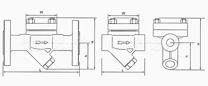 膜盒式蒸汽疏水阀尺寸图