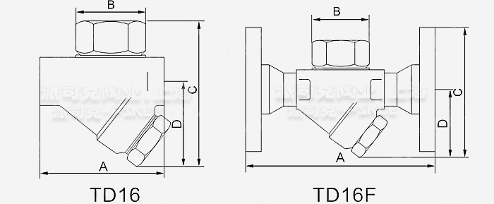 热动力圆盘式蒸汽疏水阀尺寸图