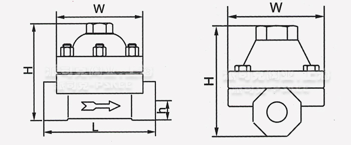 CS17双金属片式蒸汽疏水阀尺寸图